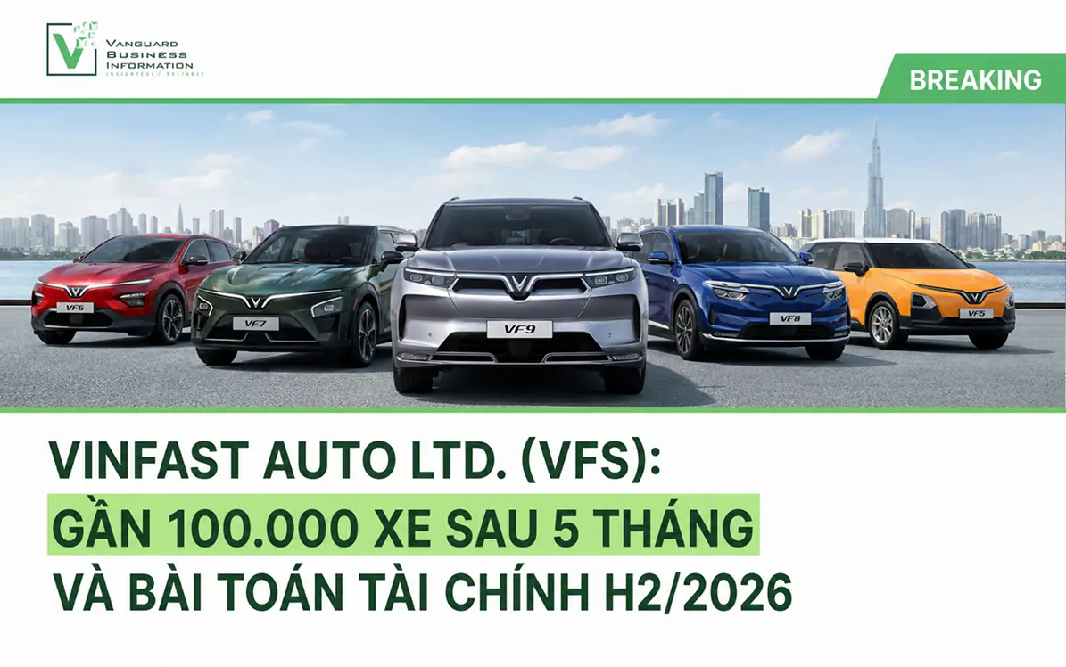 VINFAST AUTO LTD. (VFS): GẦN 100.000 XE SAU 5 THÁNG VÀ BÀI TOÁN TÀI CHÍNH H2/2026